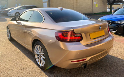 BMW WRAPPED CHAMPAGNE GOLD WHITE CITY