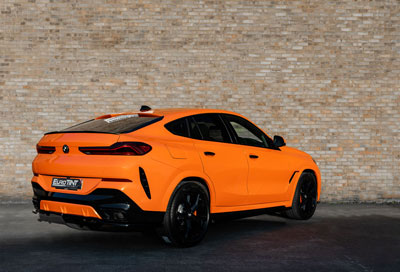 BMW X6 LOTUS ORANGE COLOURED PPF PAINT PROTECTECTION FILM LONDON NEAR ME