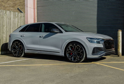 AUDI Q8 NARDO GREY COLOURED PAINT PROTECTECTION FILM SPECIALIST LONDON