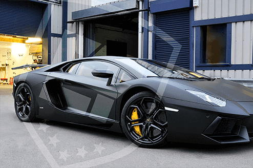 Lamborghini Black Matte Wrap
